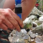 Hiker Filtering Water along the Appalachian Trail